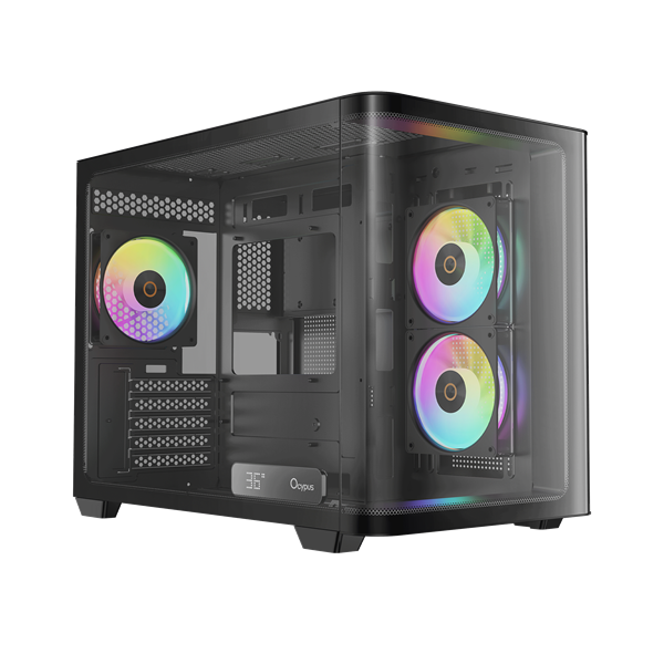 Ocypus Iota C50 BK Curve ARGB Digital, MATX, Type-C*1, USB3.0*2, REAR 1x120mm ARGB, MB SIDE 2x120mm ARGB