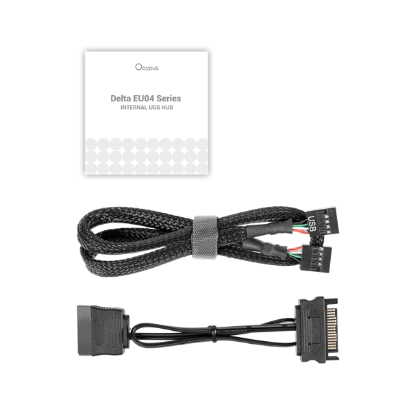 Ocypus Delta EU04 BK, 4 ports USB 2.0 Hub