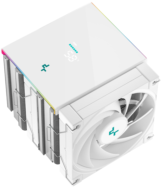 DEEPCOOL AK620 DIGITAL SE WH LGA20XX/1700/1200/115X/AM5/AM4 (9шт/кор, TDP 260W, PWM, DUAL Fan 120mm, 6 тепл. трубок, ARGB, белый) RET (R-AK620-WHADMN-GJD)