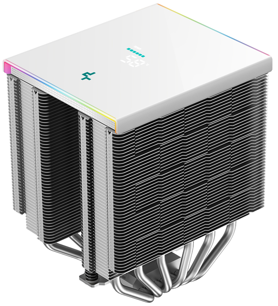 DEEPCOOL AK620 DIGITAL SE WH LGA20XX/1700/1200/115X/AM5/AM4 (9шт/кор, TDP 260W, PWM, DUAL Fan 120mm, 6 тепл. трубок, ARGB, белый) RET (R-AK620-WHADMN-GJD)