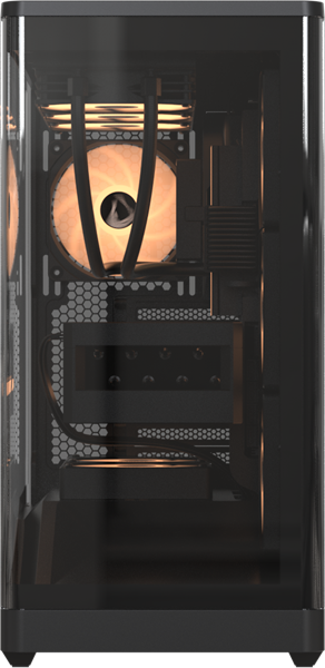 корпус Formula V Line Crystal U9 PA Black, ATX, TYPE-C*1, USB3.0*2, Curved Glass, SIDE 3x PERFORMANCE ARGB, REAR 1x PERFORMANCE ARGB