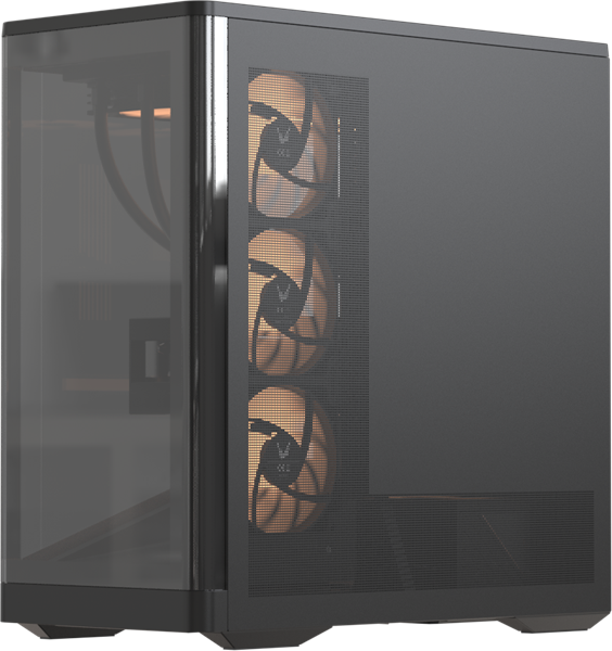 Formula V Line Crystal U9 PA Black, ATX, TYPE-C*1, USB3.0*2, Curved Glass, SIDE 3x PERFORMANCE ARGB, REAR 1x PERFORMANCE ARGB