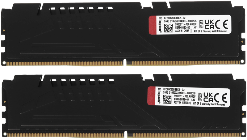 Kingston 32GB 6000MT/s DDR5 CL30 DIMM (Kit of 2) FURY Beast Black EXPO