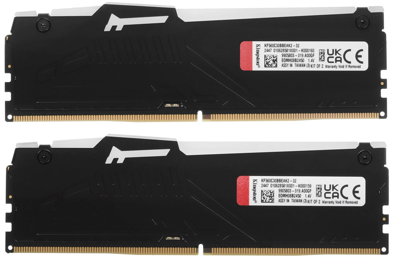 Kingston 32GB 6000MT/s DDR5 CL30 DIMM (Kit 2*16Gb) FURY Beast RGB EXPO арт. KF560C30BBEAK2-32