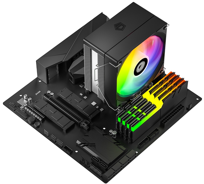 ID-COOLING SE-214-XT V2 ARGB LGA1851/1700/1200/115X/AM5/AM4 (16шт/кор, TDP 200W, PWM, 4 тепл.трубки прямого контакта, FAN 120mm, Addressable RGB LED) RET