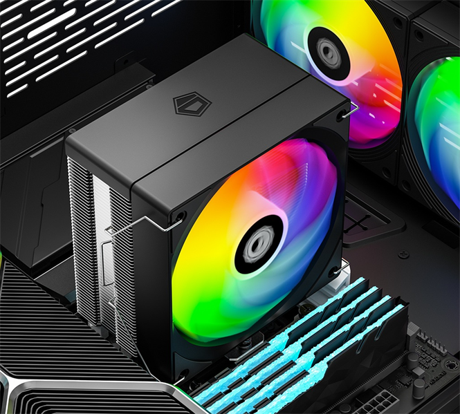 ID-COOLING SE-214-XT V2 ARGB LGA1851/1700/1200/115X/AM5/AM4 (16шт/кор, TDP 200W, PWM, 4 тепл.трубки прямого контакта, FAN 120mm, Addressable RGB LED) RET