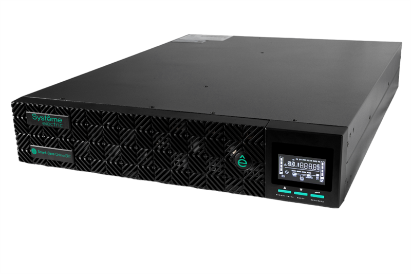 Systeme Electric Smart-Save Online SRT, 2000VA/2000W, On-Line, Extended-run, Rack 2U(Tower convertible), LCD, Out: 8xC13, 1xC19, SNMP Intelligent Slot, USB, RS-232, Dry contact