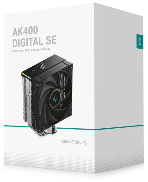 DEEPCOOL AK400 DIGITAL SE LGA1700/1200/115X/AM5/AM4 (18шт/кор, TDP 220W, PWM, Fan 120mm, 4 тепл. трубки, ARGB, черный) RET (R-AK400-BKADMN-GJD)