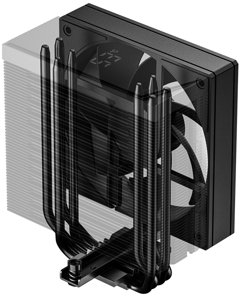 ID-COOLING FROZN A410 TD LGA1851/1700/1200/115X/AM5/AM4 (10шт/кор, TDP 220W, PWM, 4 тепл.трубки прямого контакта, FAN 120mm, черный) RET