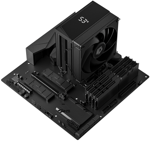 ID-COOLING FROZN A410 TD LGA1851/1700/1200/115X/AM5/AM4 (10шт/кор, TDP 220W, PWM, 4 тепл.трубки прямого контакта, FAN 120mm, черный) RET