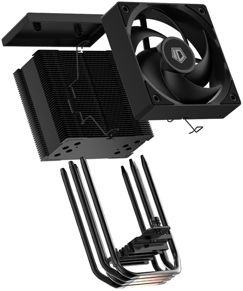 ID-COOLING SE-904-XT BLACK LGA1851/1700/1200/115X/AM5/AM4 (16шт/кор, TDP 180W, PWM, 4 тепл.трубки прямого контакта, FAN 100mm) RET