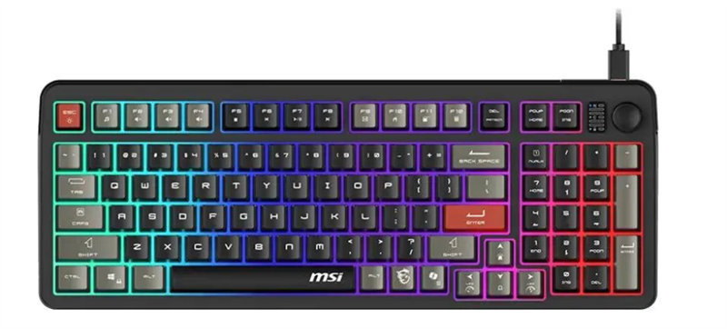 Keyboard MSI FORGE GK110, Wired, membrane Keyboard, multi-colour LED backlighting, 26 Key Anti-ghosting Capability, Black арт. S11-04RU258-HH9