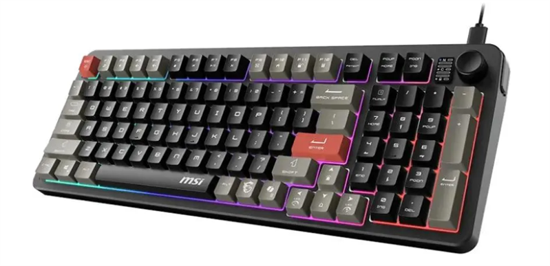 Keyboard MSI FORGE GK110, Wired, membrane Keyboard, multi-colour LED backlighting, 26 Key Anti-ghosting Capability, Black арт. S11-04RU258-HH9