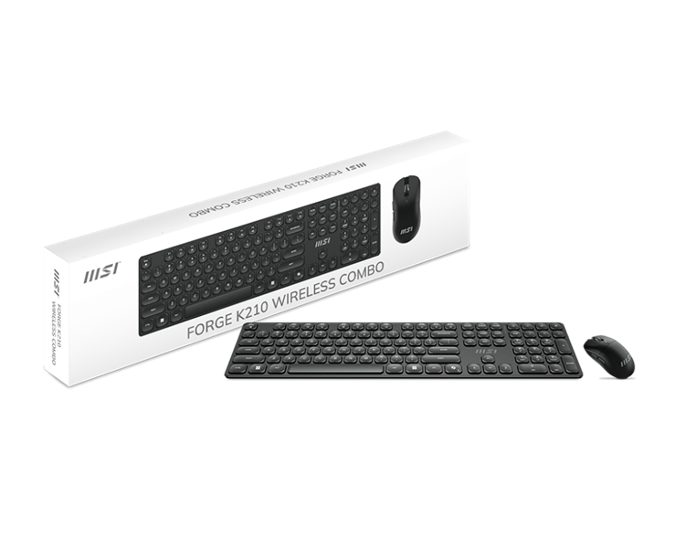 Keyboard and Mouse MSI FORGE K210 Combo, Wireless, Black арт. S11-43RU213-Y92