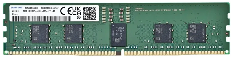 Оперативная память Samsung DDR5  16GB RDIMM 6400 Mbps (1Rx8) ECC  Reg  1.1V (M321R2GA3EB2-CCP), 1 year, OEM, New Original