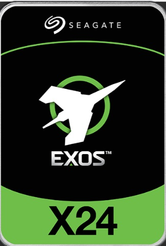 Seagate Exos X24 HDD 3.5" SATA 16Tb, 7200 rpm, 512Mb buffer, 512e/4kn, CMR, ST16000NM002H, 1 year