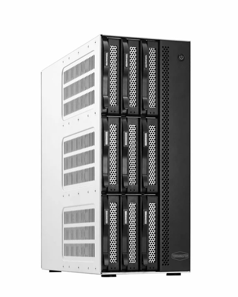 TerraMaster T9-500 Pro tower NAS 10C 1,7(4,7)Ghz/16Gb(64)/RAID0,1,10,5,6,JBOD,TRAID/up to 9 HS SATA(3,5' or 2,5')/2xM.2 2280 NVMe/2xUSB3.1 1xUSB Type-C/2x10GbE RJ-45/1xPS/1YW
