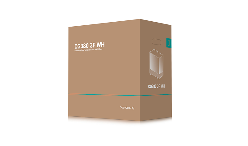 корпус Deepcool CG380 3F WH без БП, боковое окно (панорама), 3x120mm ARGB PWM вентилятора, белый, mATX (R-CG380-WHAGM3-G)