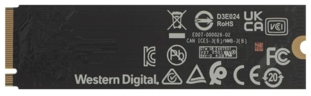 Western Digital Blue SN5100 SSD M2.2280 PCIe 4.0 1Tb, 7100MBs/6700MBs, TBW 600, WDS100T5B0E, 1 year