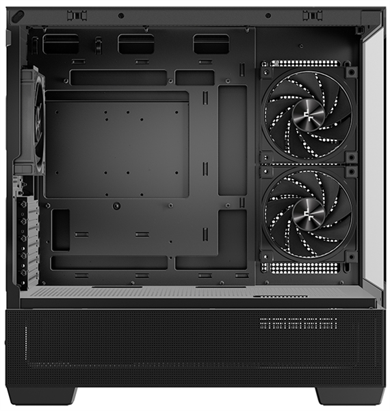 Deepcool CG380 3F без БП, боковое окно (панорама), 3x120mm ARGB PWM вентилятора, черный, mATX (R-CG380-BKAGM3-G)