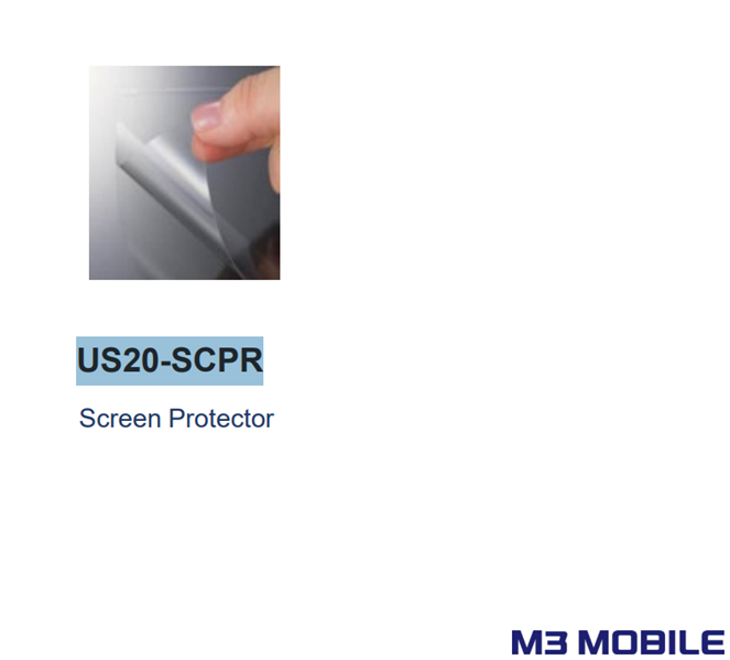 M3 Mobile ASSY: US20 Bullet proof Screen Protector 4"