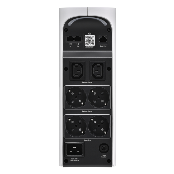 APC Back-UPS Pro for Gaming, 2200VA/1320W, 230V, 4xSchuko and 2xIEC C13 outlets, RGB Lights, Data/DSL protrct, 2x Type A and 1x Type C USB, Arctic(White), 1 year warranty APC by Schneider Electric арт. BGM2200-GR