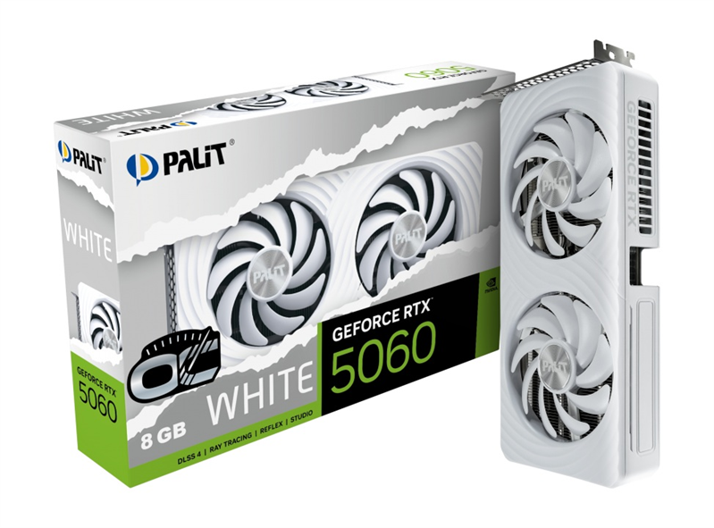 Видеокарта PCIE16 RTX5060 8GB PA-RTX5060 WHITE OC 8GB PALIT
