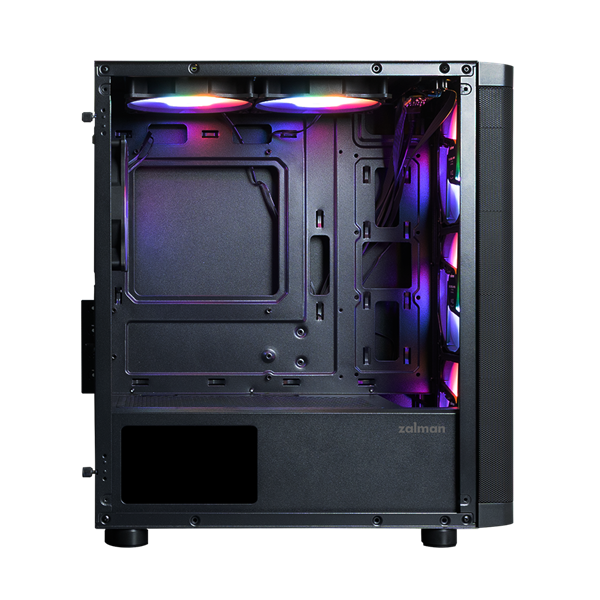 ZALMAN M4 SE, MATX, BLACK, WINDOW, 1xCombo (3.5'' or 2.5''), 1x3.5", 2x2.5", 2xUSB2.0,1xUSB3.0, FRONT 3x120mm FRGB, TOP 2x120mm FRGB, REAR 1x120mm FRGB арт. M4 SE BLACK