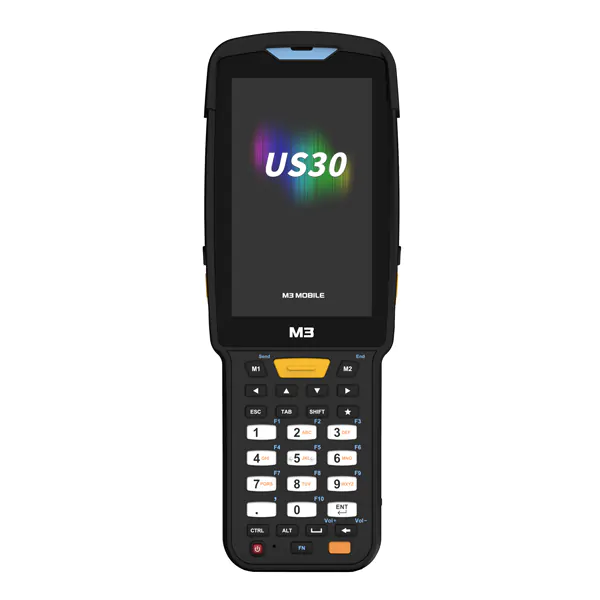 Терминал сбора данных M3 Mobile US30W all-in-one, Android 13.0 GMS, WVGA, 802.11 a/b/g/n/ac/ax Wi-Fi 6, SE4770 2D, BT5.3, 4G/64G, 30 K , 6700mAh Battery, Trigger mounted. Req CRD&PWSP