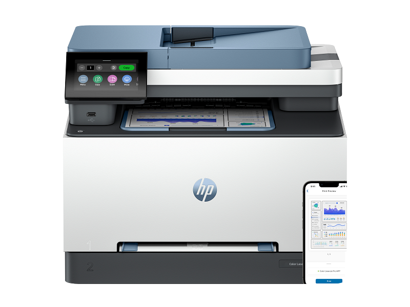 Цветное лазерное МФУ HP Color LaserJet Pro MFP 3303sdw (p/c/s, A4,600 dpi,25(25)ppm,512Mb,2 trays 1+250,Duplex, ADF50,USB/GigEth/WiFi)  (499M6A#B19)