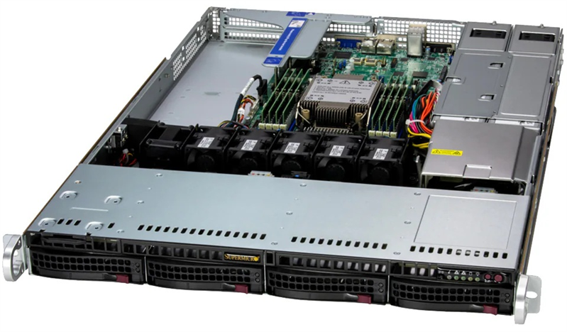 Сервер Supermicro SuperServer 1U 512B-WR 1x6520P/ 4x64GB/ 1xM.2 NVMe 480GB/ SFT-DCMS-SINGLE