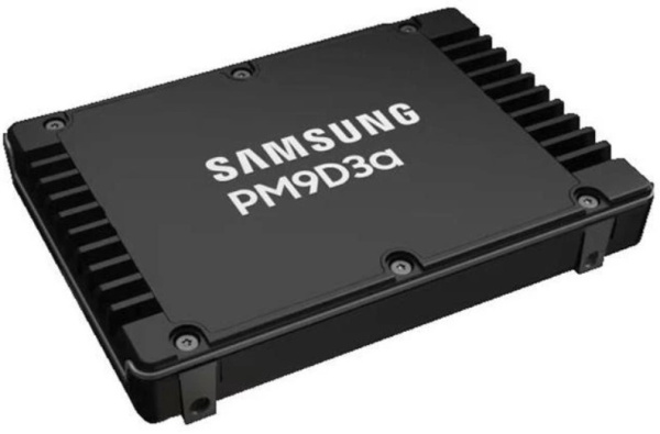 Samsung Enterprise SSD, 2.5"(SFF/U.2) 15mm, PM9D3a, 960GB, PCIe5.0 1x4 NVMe 2.0, R12000/W1600Mb/s IOPS(R4K) 1000K/70K, MTBF 2.5M, 1DWPD/5Y TBW 1752TB, OEM, (replace MZQL2960HCJR-00A07) арт. MZWL6960HFJA-00AW7