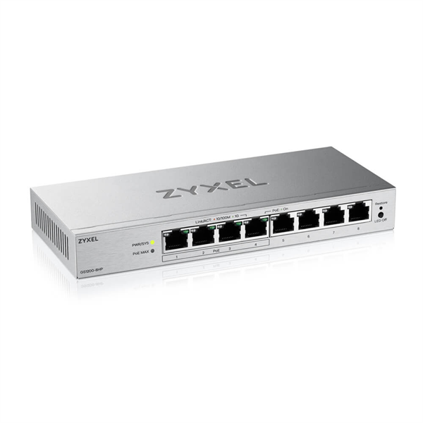 Коммутатор Zyxel Networks GS1200-8HPv3 арт. GS1200-8HPV3-EU0101F