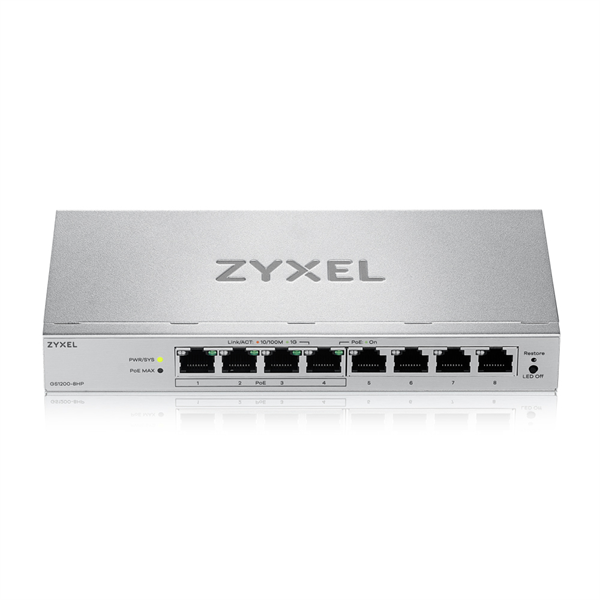 Коммутатор Zyxel Networks GS1200-8HPv3 арт. GS1200-8HPV3-EU0101F