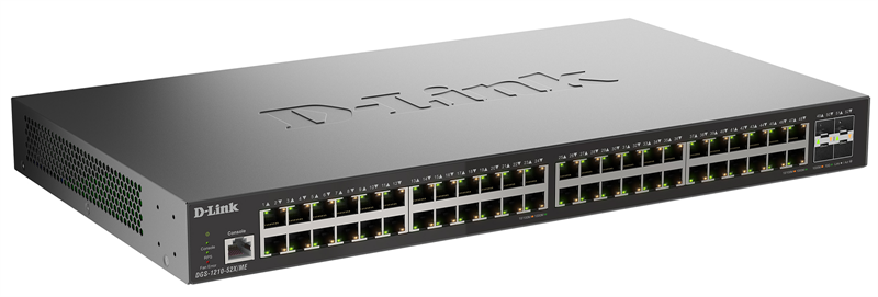 D-Link Управляемый L2 коммутатор, 48x1000Base-T, 4x10GBase-X SFP+, защита от статического электричества до 6 кВ, CLI, консольный порт RJ-45, RPS, поддержка Dying Gasp