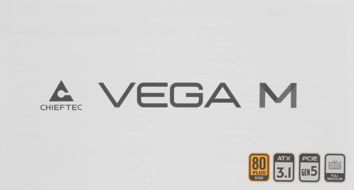 Chieftec Vega M PPG-1000-C (ATX 3.1, 1000W, 80 PLUS GOLD, Active PFC, 135mm fan, Gen5 PCIe, Full Cable Management) Retail