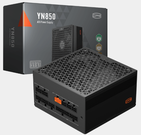 PCCooler YN850, 850W, ATX3.1/PCIe5.1, APFC, 80+ Gold, 13.5cm Fan, Modular (P5-YN850-G1F)