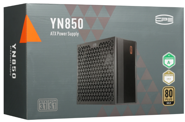 PCCooler YN850, 850W, ATX3.1/PCIe5.1, APFC, 80+ Gold, 13.5cm Fan, Modular (P5-YN850-G1F)