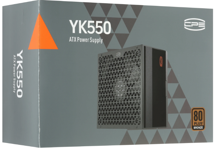 PCCooler YK550, 550W, ATX3.1/PCIe5.1, APFC, 80+ Bronze, 13.5cm Fan, Non-Modular (P5-YK550-B1F)