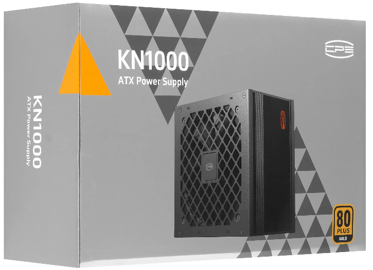 PCCooler KN1000, 1000W, ATX3.1/PCIe5.1, APFC, 80+ Gold, 12cm Fan, Modular (P3-KN1000-G1F)