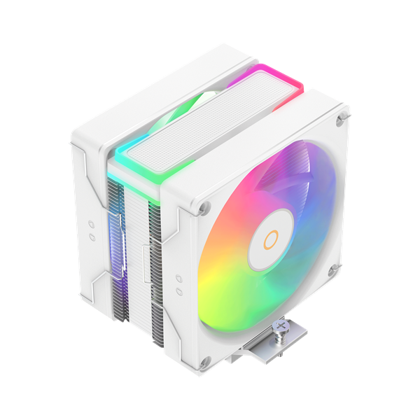 Ocypus Delta A40 SE WH Dual Fan ARGB, 2x120mm ARGB FAN, Top ARGB Panel, 4 HEAT PIPES, 4-PIN PWM, 800-1800 RPM, 31DBA, HYDRO BEARING, LGA115X/1200/1700/18XX, AM4/AM5