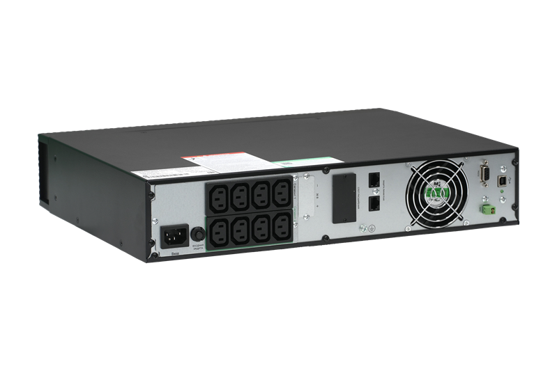 Systeme Electric Smart-Save Online SRV, 1000VA/1000W, On-Line, Rack 2U(Tower convertible), LCD, Out: 8xC13, SNMP Intelligent Slot, USB, RS-232, Dry contact арт. SRVSE1KRIG2