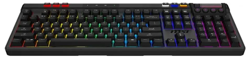 Gaming Keyboard MSI STRIKE PRO SILENT, Wireless, Mechnical, with Multimedia functions, Kailh Midnight Pro Silent Switch, MYSTIC LIGHT RGB, incl. Wrist Rest, Black арт. S11-43RU210-CLA