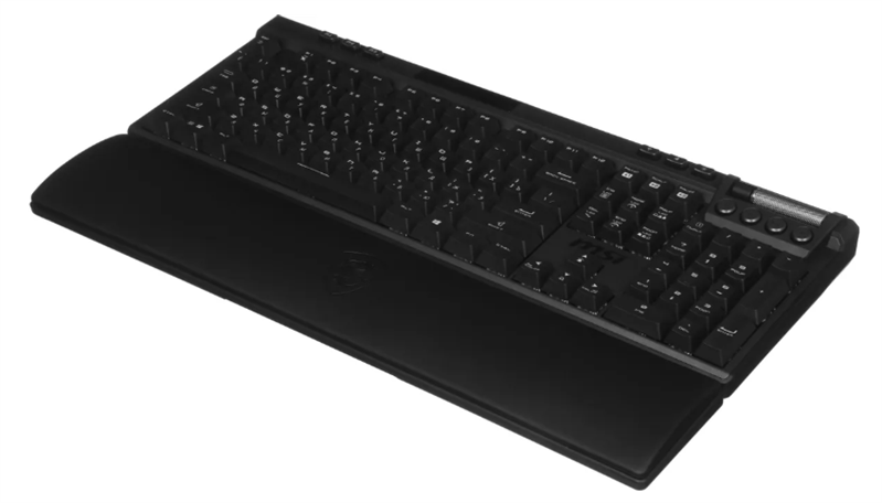 Gaming Keyboard MSI STRIKE PRO SILENT, Wireless, Mechnical, with Multimedia functions, Kailh Midnight Pro Silent Switch, MYSTIC LIGHT RGB, incl. Wrist Rest, Black арт. S11-43RU210-CLA