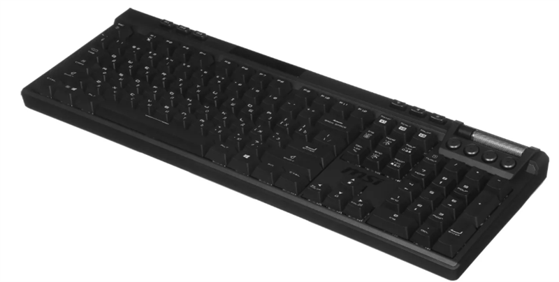 Gaming Keyboard MSI STRIKE PRO SILENT, Wireless, Mechnical, with Multimedia functions, Kailh Midnight Pro Silent Switch, MYSTIC LIGHT RGB, incl. Wrist Rest, Black арт. S11-43RU210-CLA