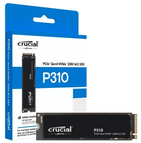 Crucial SSD Disk P310 500GB  M.2 2280 NVMe (PCIe Gen 4 x4) SSD (6000 MB/s Read 3500 MB/s Write), 1 year, OEM