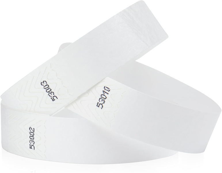 Ninestar (G&G) wristband, 35 mm/260 mm, core 24 mm, 100 per roll, clips included - WHITE Прочее арт. GG-RL-B-RF4