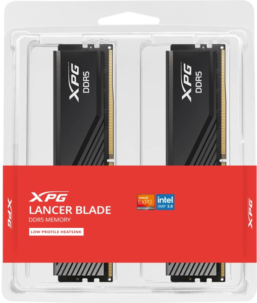 Оперативная память ADATA LANCER BLADE DDR5 DIMM 32GB 6000MHz 2*16GB 48-48-48 1.25V BLACK DUAL TRAY
