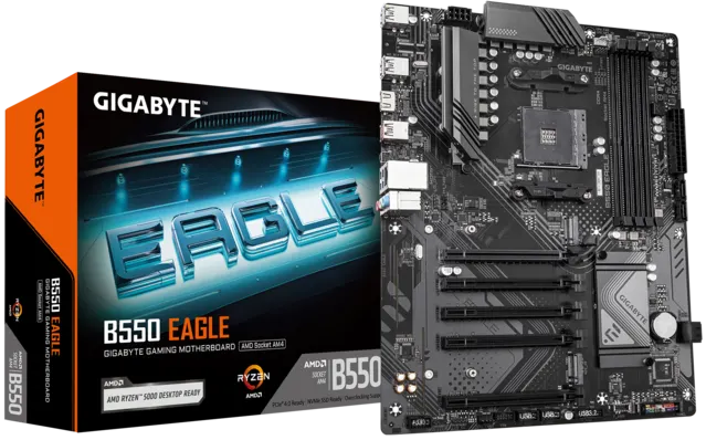 GIGABYTE B550 EAGLE, AM4, B550,  4*DDR4, 4*SATA, 2*M.2, 1*USB 3.2, 4*USB 2.0, Type-C, 1*PCIx16, 4*PCIx1, HDMI, mATX