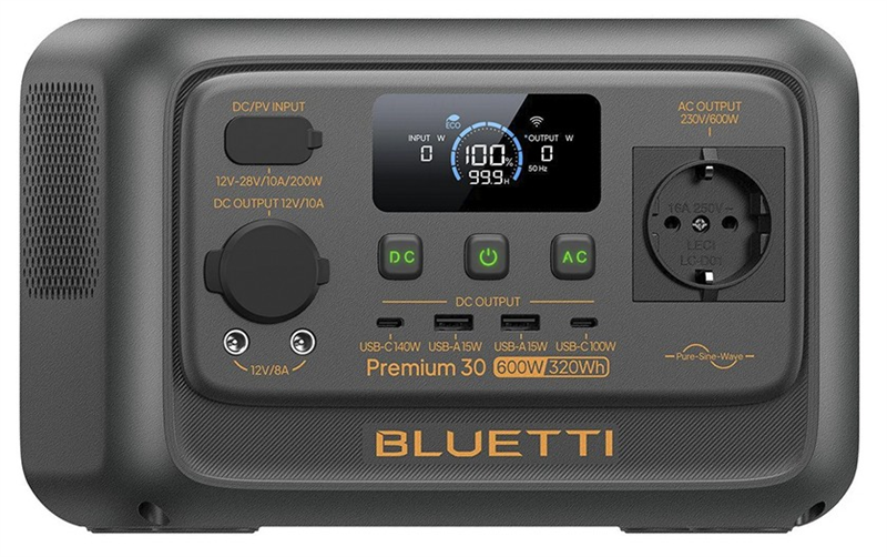 Bluetti Premium 30 V2 Portable Power Station, 600W/320Wh, LiFePO4, 4,28kg арт. P-PR30V2-EU-GY-20